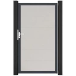 GroJa Steckzaun Tor BasicLine Universal-DIN DB Weiß