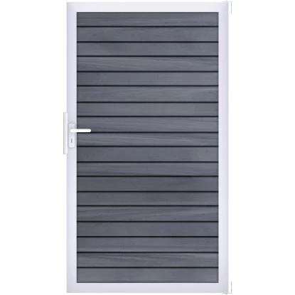 GroJa Steckzaun-Tor Solid-Rhombus 1-flg. EV1 Universal-DIN Steingrau Co-Ex. 1 GroJa Steckzaun-Tor Solid-Rhombus 1-flg. EV1 Universal-DIN Steingrau Co-Ex.