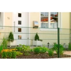 Solid Doppelstabmatte Stahl Grün Pulverbeschichtet 83 Cm X 200 Cm -GartenOase Wohnaccessoires 4267 Doppelstabmatte Gruen