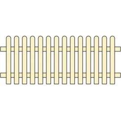 Staketenzaun Norki Naturfarben Lasiert 200 Cm X 80 Cm FSC® -GartenOase Wohnaccessoires 4361176 logo 1