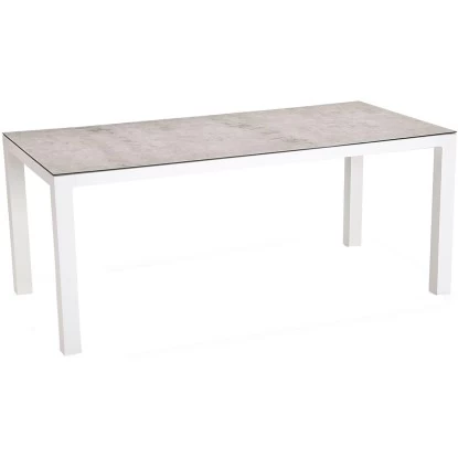 Gartentisch Houston 210 X 90 Cm Weiß/Silber 1 Gartentisch Houston 210 X 90 Cm Weiß/Silber