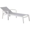 Sonnenliege Richmond Weiß/Teak