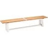 Gartenbank Campione 220 X 40 Cm Weiß/Teakholz FSC®