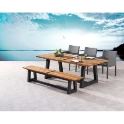 Gartentisch Campione 220 X 100 Cm Anthrazit/Teakholz FSC® -GartenOase Wohnaccessoires 473695 3271 1