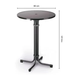 Best Freizeitmöbel Stehtisch Multiflex Rund Anthrazit 80 Cm -GartenOase Wohnaccessoires 4891966 VM 01