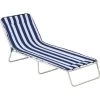 3-Bein-Liege Chiemsee Blau-Weiß
