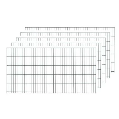 Einzelstabmattenzaun-Set Grün 5 Stück Je 75 Cm X 200 Cm 1 Einzelstabmattenzaun-Set Grün 5 Stück Je 75 Cm X 200 Cm