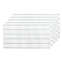 Einzelstabmattenzaun-Set Grün 3 Stück Je 75 Cm X 200 Cm