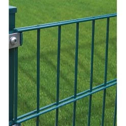 Doppelstabmattenzaun-Set Grün 3 Stück Je 200 Cm X 83 Cm