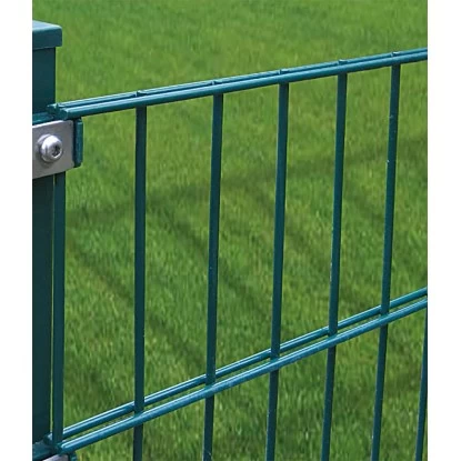 Doppelstabmattenzaun-Set Grün 15 Stück Je 103 Cm X 200 Cm 1 Doppelstabmattenzaun-Set Grün 15 Stück Je 103 Cm X 200 Cm