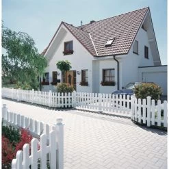 Gartenzaun Doppeltor Longlife Cara Weiß Gerade 310 Cm X 70 Cm -GartenOase Wohnaccessoires 543121 picture 2