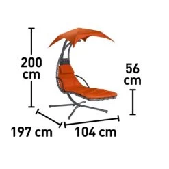 Schwingliege Palmdale Mit Sonnendach Aus Textilen Terracotta 5 Schwingliege Palmdale Mit Sonnendach Aus Textilen Terracotta -GartenOase Wohnaccessoires 5614292 VM01