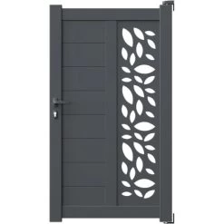 Gardengate Einzeltor Leaf Anthrazit 180 Cm X 100 Cm