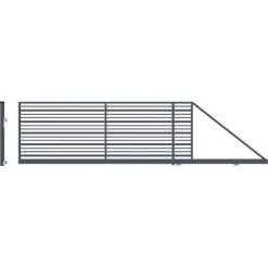 Polargos Schiebetor Rubin Mit Gegengewicht Mit Zubehör 119 Cm X 400 Cm R