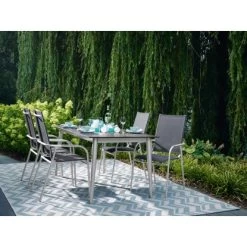 Sieger Polytec® Alumimium-Tischgestell Rundrohr Eisengrau -GartenOase Wohnaccessoires 600204 4613 5