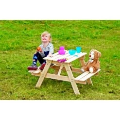 Timbela Kindersitzgarnitur Holz M012-1 Klein -GartenOase Wohnaccessoires 60827950648 11023400 AB 05