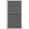 Sichtschutzzaun Tor Design WPC Alu Anthrazit DIN Rechts 98 Cm X 180 Cm