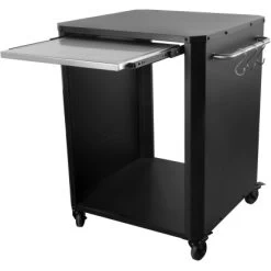 Cozze Outdoor-Tisch Mit Ausziehplatte Und Rädern 60 X 60 X 83,5 Cm Schwarz Matt