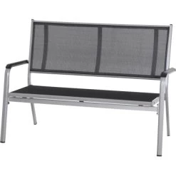 Siena Garden Bank Tesoro 2-Sitzer Alu 68 Cm X 138,5 Cm X 97 Cm Silber