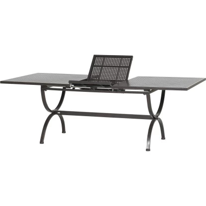 MBM Ausziehtisch Romeo Schmiedeeisen 165/215 Cm X 100 Cm Marone 2 MBM Ausziehtisch Romeo Schmiedeeisen 165/215 Cm X 100 Cm Marone – Bild 2