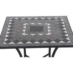 Siena Garden Bistrotisch Como Stahl 64 Cm X 64 Cm X 71 Cm Grau Mosaik -GartenOase Wohnaccessoires 720875 1346 06