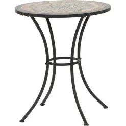 Siena Garden Bistrotisch Prato Eisen Ø 60 Cm X 71 Cm Schwarz Mosaik