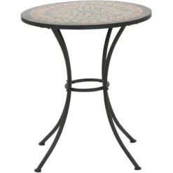 Siena Garden Bistrotisch Prato Eisen Ø 60 Cm X 71 Cm Schwarz Mosaik -GartenOase Wohnaccessoires 720895 1346 03
