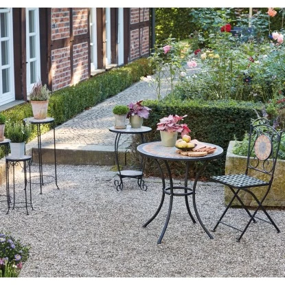 Siena Garden Blumenständer Prato Eisen 41 Cm X 41 Cm X 59 Cm Schwarz Mosaik 6 Siena Garden Blumenständer Prato Eisen 41 Cm X 41 Cm X 59 Cm Schwarz Mosaik – Bild 6