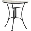 Siena Garden Tisch Stella Eisen 35,5 Cm X 70 Cm X 71 Cm Grau Mosaik