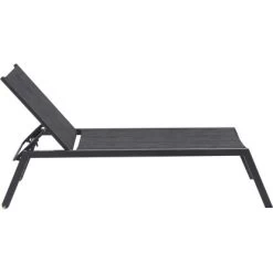 Siena Garden Rollliege Mirena 210 Cm X 65 Cm X 42,5 Cm Silber-Schwarz -GartenOase Wohnaccessoires 721018 1346 05