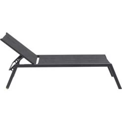 Siena Garden Rollliege Mirena 210 Cm X 65 Cm X 42,5 Cm Silber-Schwarz -GartenOase Wohnaccessoires 721018 1346 09