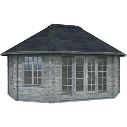 Palmako Holz-Pavillon Hanna Grau Tauchgrundiert BxT: 571 Cm X 421 Cm 1 Palmako Holz-Pavillon Hanna Grau Tauchgrundiert BxT: 571 Cm X 421 Cm