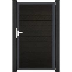 GroJa Solid Steckzauntor 100 X 180 Cm Bi-Color SchwarzRahmen DB703