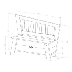 Axi Aufbewahrungsbank Corky Braun Weiß -GartenOase Wohnaccessoires 8717973935971 1737 ILD 01