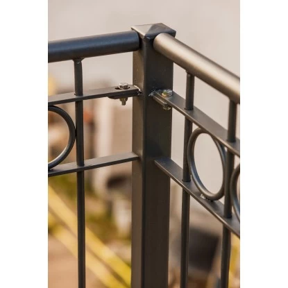 Eleo Eckpfosten Geländer Pulverbeschichtet DB703 3 Eleo Eckpfosten Geländer Pulverbeschichtet DB703 – Bild 3