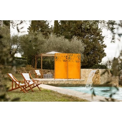 Eleo Sichtschutz Taro Cortenstahl 2 Eleo Sichtschutz Taro Cortenstahl – Bild 2