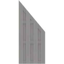 Sichtschutzelement Jumbo WPC Grau Anschluss Alu-Riegel 179 Cm X 179 Cm