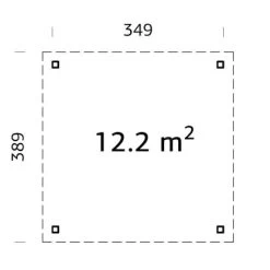 Palmako Holz-Pavillon Lucy Grau Imprägniert 349 Cm X 349 Cm Ohne Fußboden -GartenOase Wohnaccessoires 99323 4980 lucy122 gydip 2