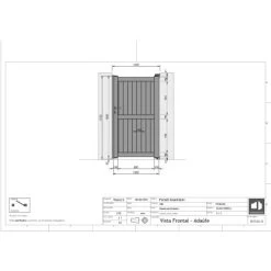 Soncost Hoftor Adaufe Einzeltor Anthrazit 104,5 Cm X 183 Cm 5 Soncost Hoftor Adaufe Einzeltor Anthrazit 104,5 Cm X 183 Cm -GartenOase Wohnaccessoires CLASSIC CL04 H1800B1000 2