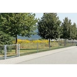 Metallzaun Grund-Set Doppelstabmatte Verzinkt Z. Einbeton. 100 Cm X 1000 Cm -GartenOase Wohnaccessoires Grundset fvz zE 100cm 10m