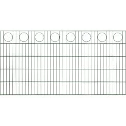 Dekor-Doppelstabmattenzaun Ring Grün 100 X 200 Cm