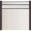 GroJa Steckzaun Solid Mit Glas-Designeinsatz 30 Cm 180x180x1,9 Cm Bi-Color Sand