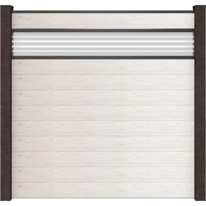 GroJa Steckzaun Solid Mit Glas-Designeinsatz 30 Cm 180x180x1,9 Cm Bi-Color Sand 1 GroJa Steckzaun Solid Mit Glas-Designeinsatz 30 Cm 180x180x1,9 Cm Bi-Color Sand