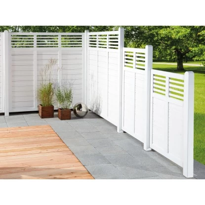 Sichtschutzzaun-Element Limone Mit Gitter Weiß 120 Cm X 90 Cm 1 Sichtschutzzaun-Element Limone Mit Gitter Weiß 120 Cm X 90 Cm