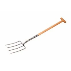 LUX Grabegabel Edelstahl Poliert Mit 4 Bajonettzinken Eingestielt 76 Cm