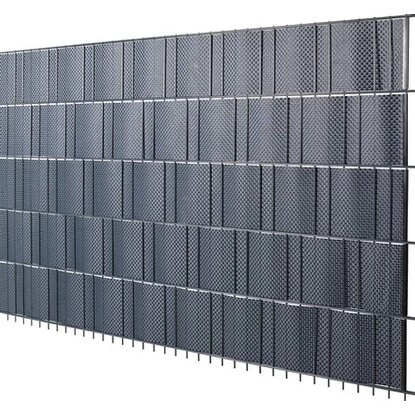 PVC-Sichtschutzstreifen Anthrazit Höhe 19 Cm Länge 200 Cm 5 Streifen 2 PVC-Sichtschutzstreifen Anthrazit Höhe 19 Cm Länge 200 Cm 5 Streifen – Bild 2