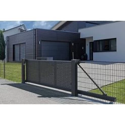 Alberts Schiebetor Mosaik Lochblech 300 Cm X 140 Cm Links Anthrazit -GartenOase Wohnaccessoires obi 210