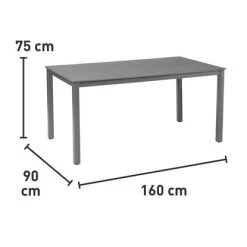 Gartentisch Harris Quadratisch FSC®-Holz/Aluminium Anthrazit 90 Cm X 90 Cm -GartenOase Wohnaccessoires obi 244