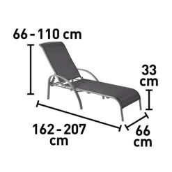 Sonnenliege Vigo Aus Textilen Schwarz -GartenOase Wohnaccessoires obi 246