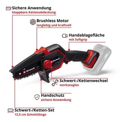 Einhell Akku-Kettensäge Power X-Change GE-PS 18/15 Li BL-Solo 8 Einhell Akku-Kettensäge Power X-Change GE-PS 18/15 Li BL-Solo – Bild 8